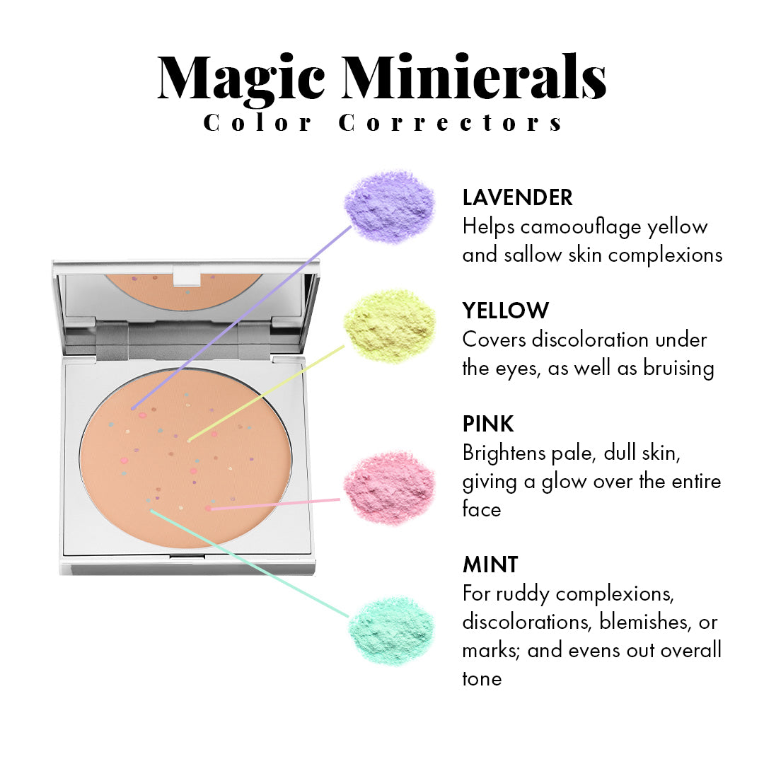 Magic Minerals Powder Foundation color correctors