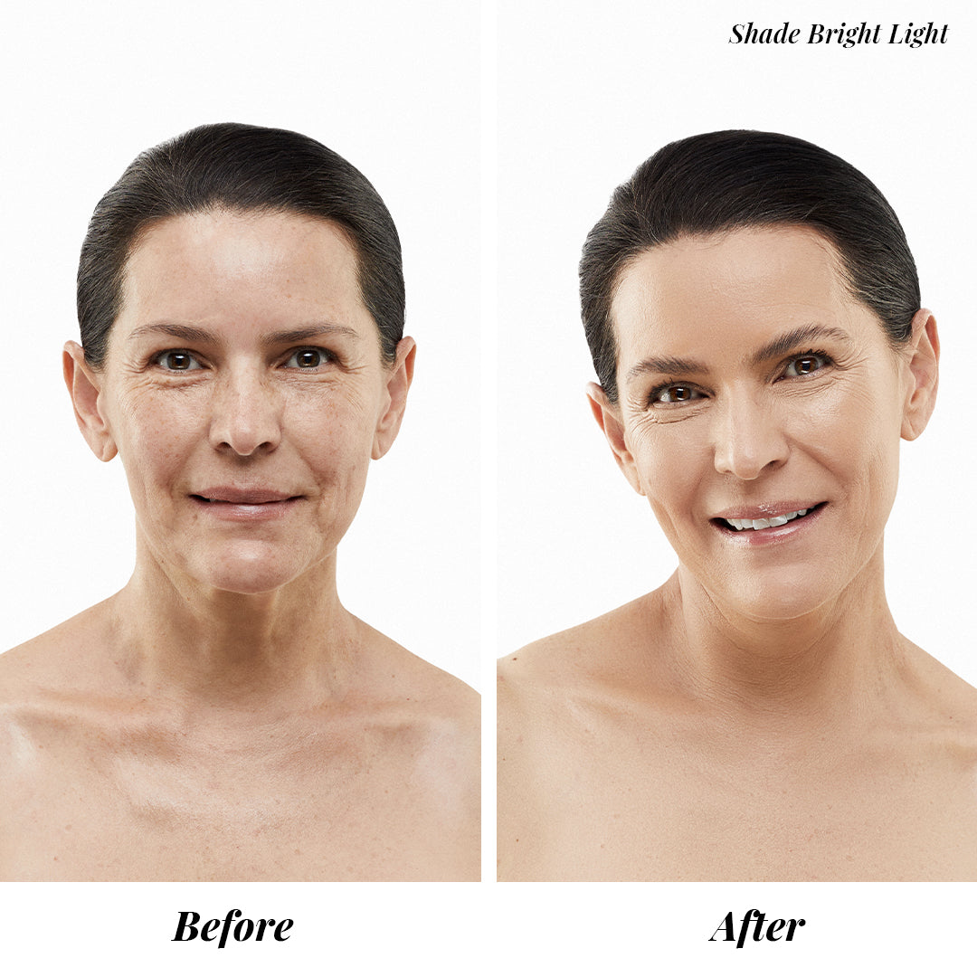AirBrush Hydrating Foundation before and after