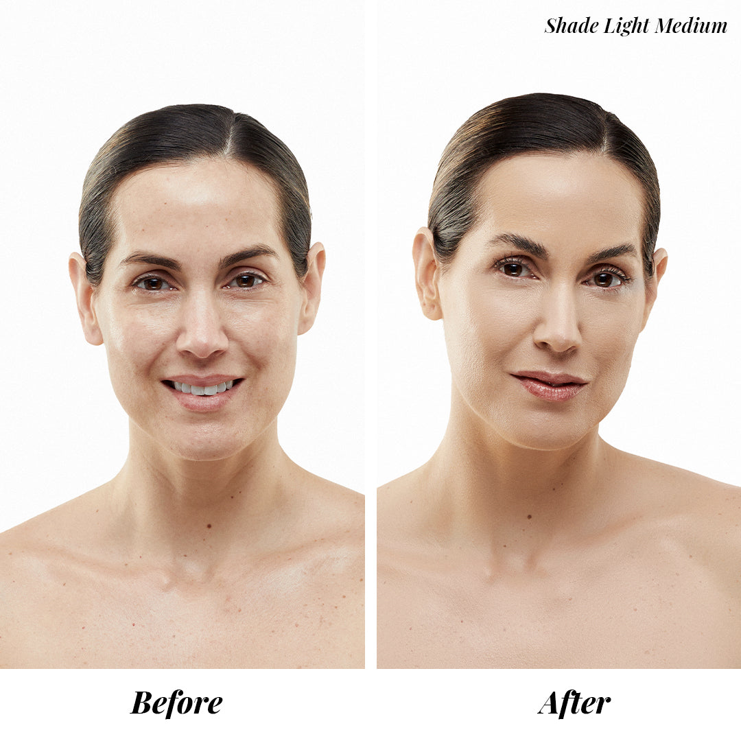 airbrush foundation before and after