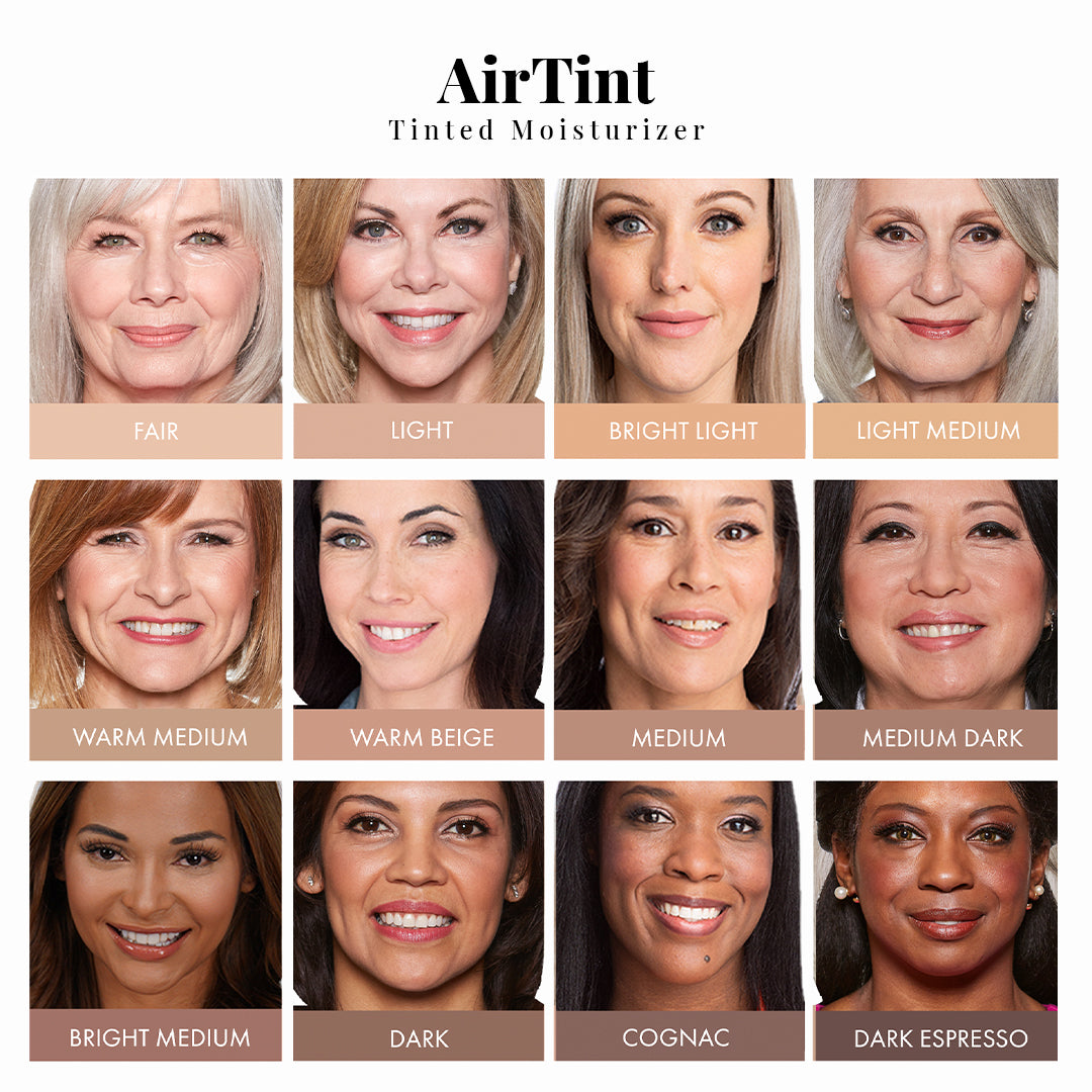 AirTint Tinted Moisturizer shade chart