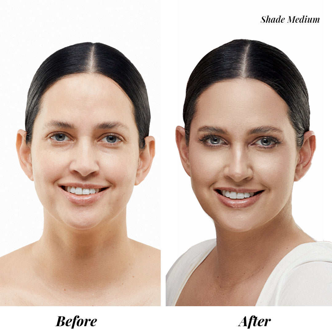 Magic Minerals Powder Foundation before and after