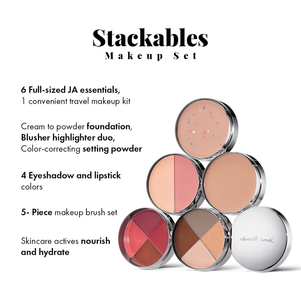 6-Piece Stackable Makeup Set | Jerome Alexander® USA